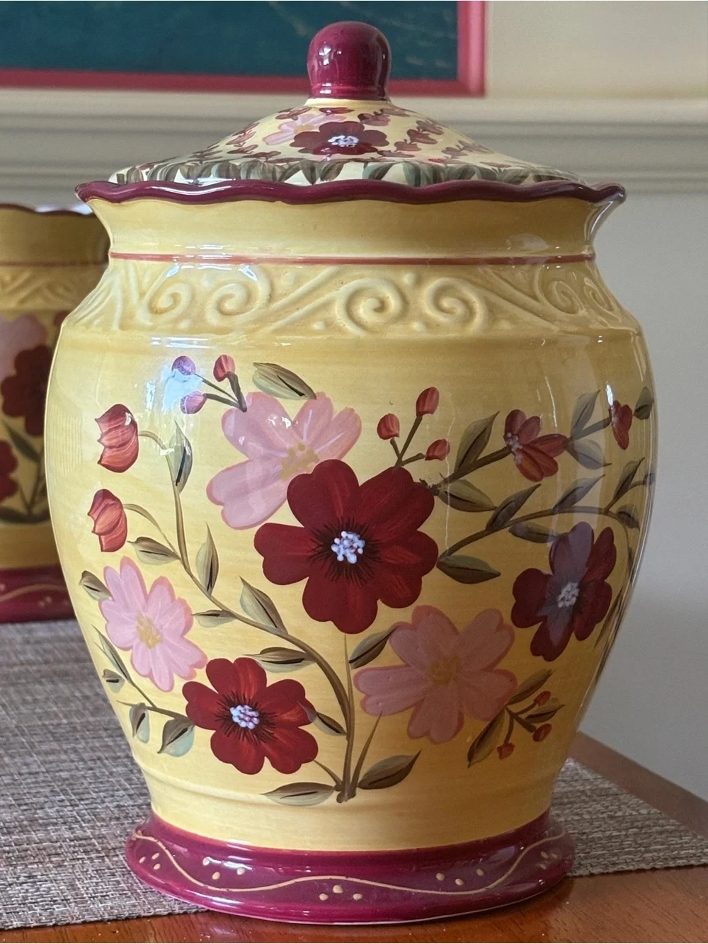 Cottage Style Cookie Jar/ Canister